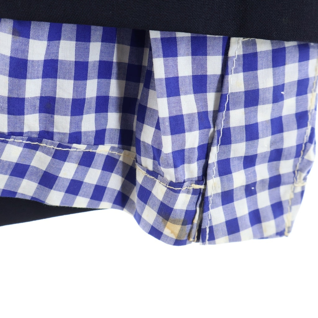 JUNYA WATANABE COMME des GARCONS(ジュンヤワタナベ コムデギャルソン) 09SS ×BROOKS BROTHERS ドッキング ギンガム チェック 金ボタン 3B テーラード ジャケット