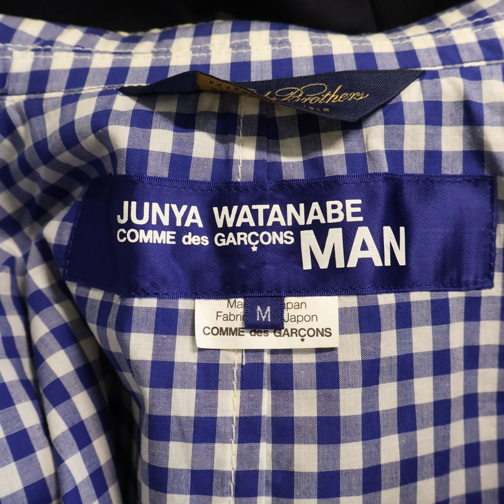 JUNYA WATANABE COMME des GARCONS(ジュンヤワタナベ コムデギャルソン) 09SS ×BROOKS BROTHERS ドッキング ギンガム チェック 金ボタン 3B テーラード ジャケット