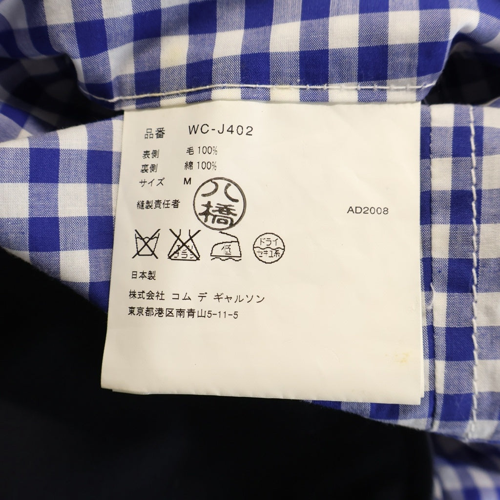 JUNYA WATANABE COMME des GARCONS(ジュンヤワタナベ コムデギャルソン) 09SS ×BROOKS BROTHERS ドッキング ギンガム チェック 金ボタン 3B テーラード ジャケット