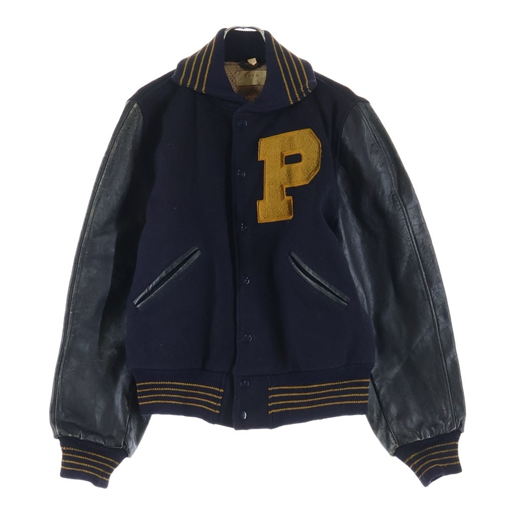 VINTAGE(ヴィンテージ) BUTWIN 50S～60S SHEA SPORTING GOODS CO. ピッツバーグ スナップボタン スタジアム ジャンパー ネイビー/イエロー