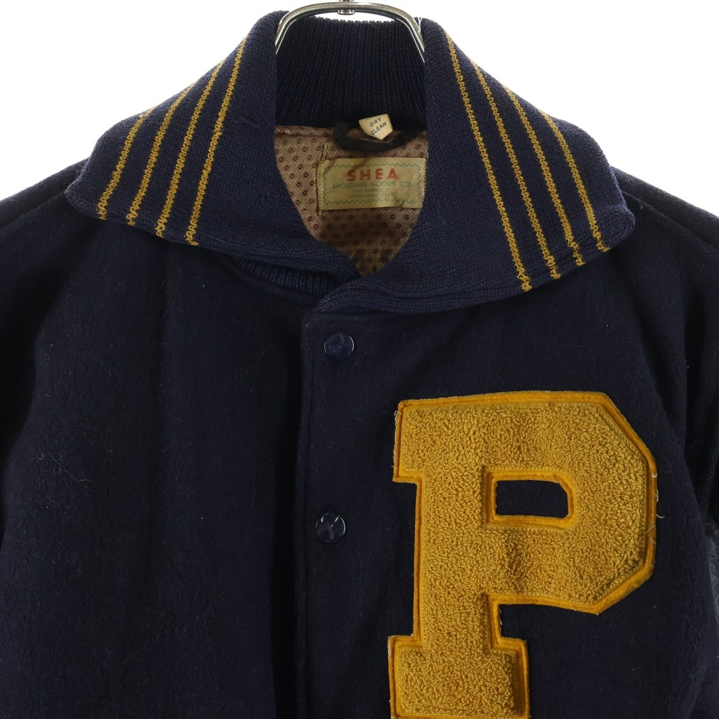 VINTAGE(ヴィンテージ) BUTWIN 50S～60S SHEA SPORTING GOODS CO. ピッツバーグ スナップボタン スタジアム ジャンパー ネイビー/イエロー