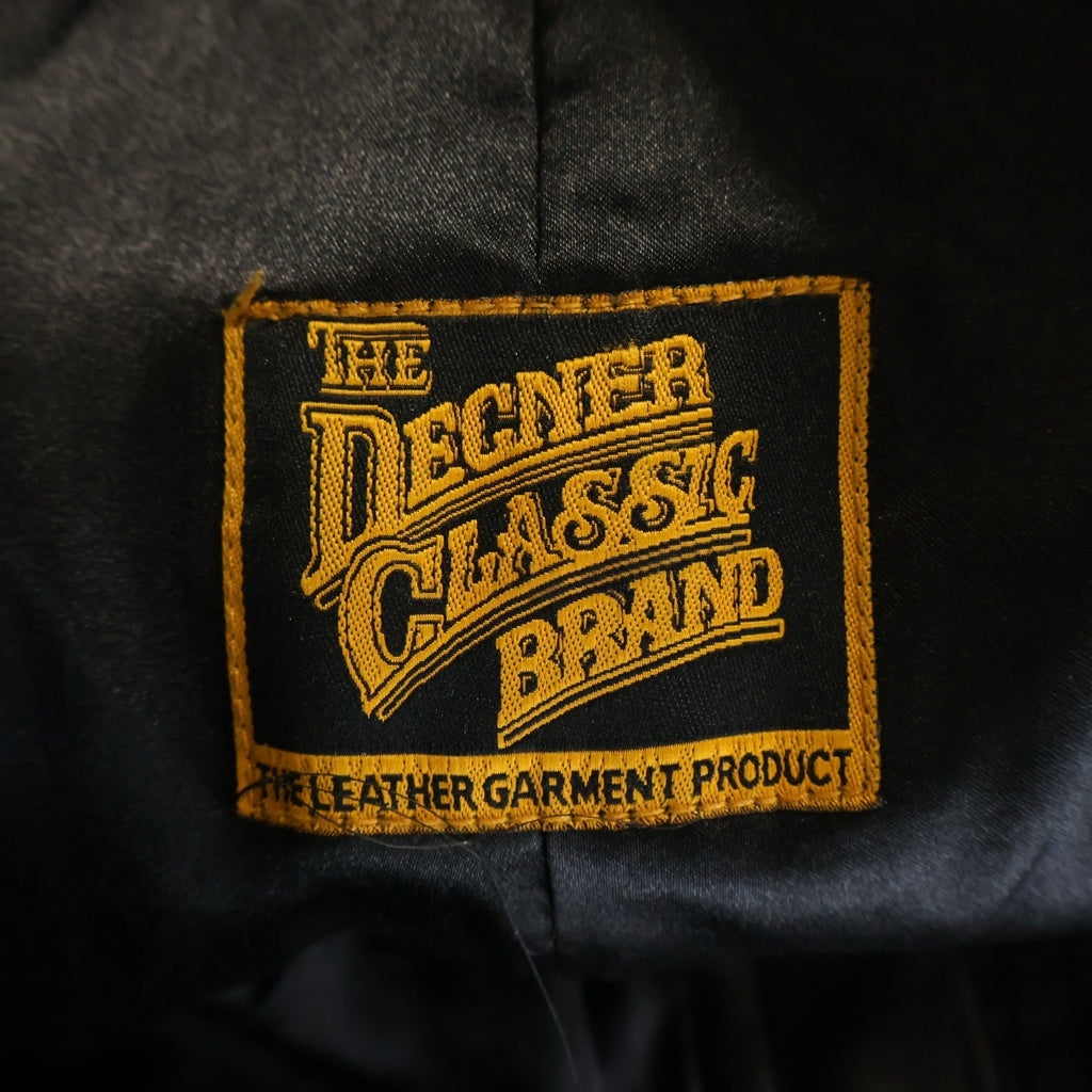 NO BRAND(ノーブランド) DEGNER 牛革 レザー スナップ ボタン ライダース パンツ ブラック
