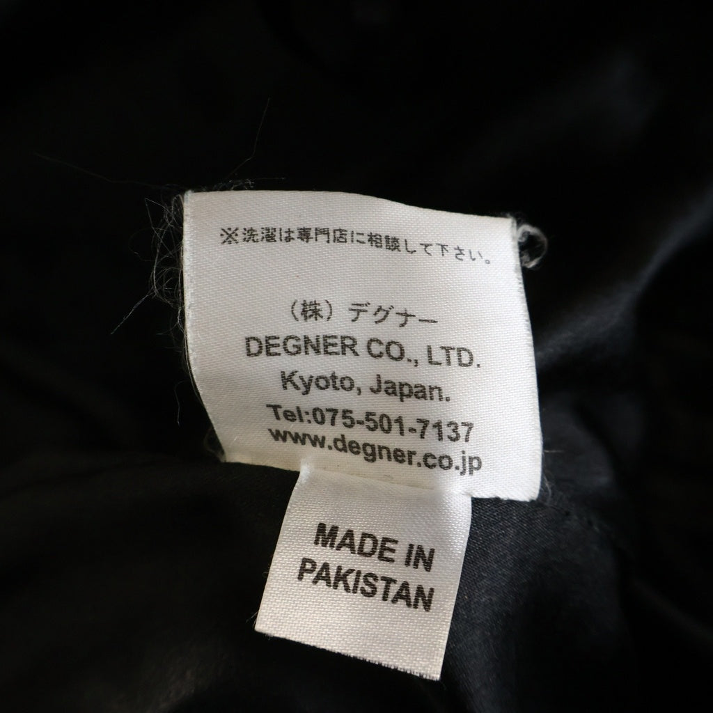 NO BRAND(ノーブランド) DEGNER 牛革 レザー スナップ ボタン ライダース パンツ ブラック