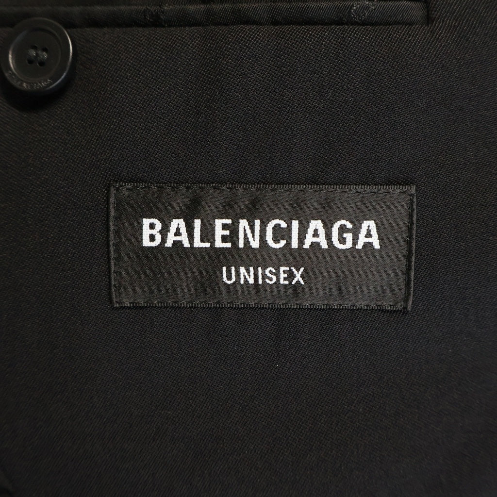 BALENCIAGA(バレンシアガ) 21AW デストロイ オーバー 2B テーラード ジャケット ブラック
