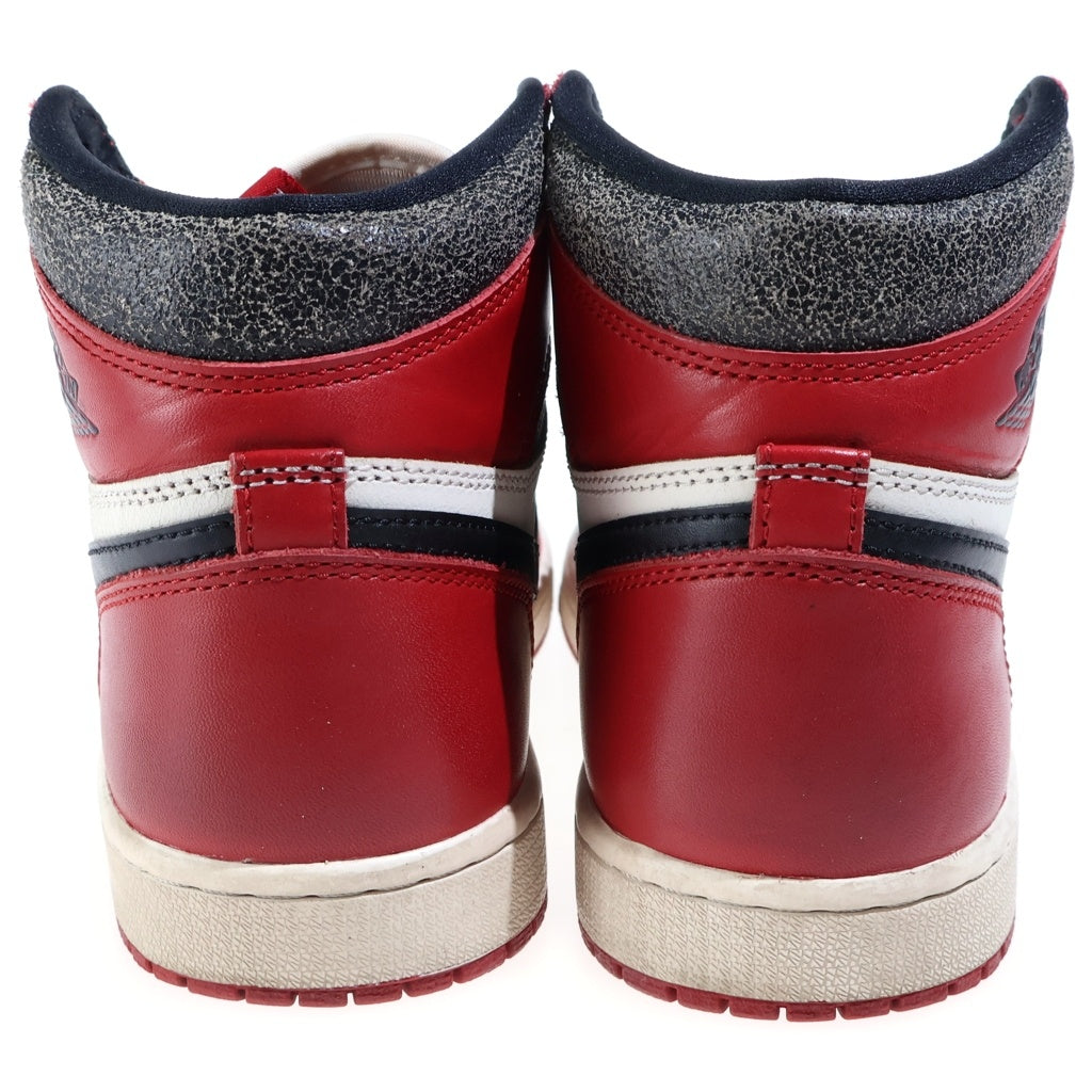 NIKE(ナイキ) AIR JORDAN 1 HIGH OG LOST FOUND CHICAGO DZ5485-612 エアジョーダン1 ロスト ファウンド シカゴ ハイカットスニーカー レッド/ホワイト US8/26cm