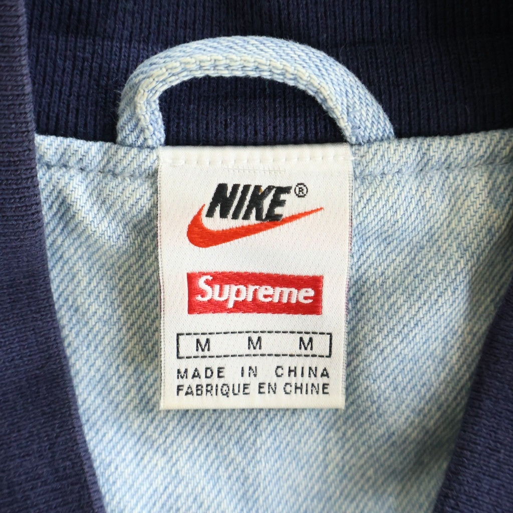 SUPREME(シュプリーム) 18SS ×NIKE NBA Denim Warm-Up Jacket ナイキ デニム ウォームアップ ジャケット スタジャン ブルゾン インディゴ AO3632-440