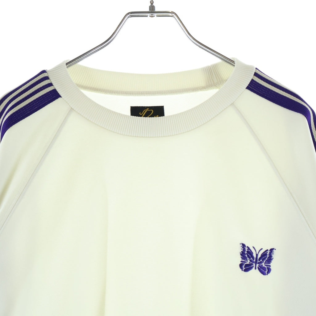 Needles(ニードルス) Track Crew Neck Shirt トラッククルーネック スウェット ホワイト/パープル MR285