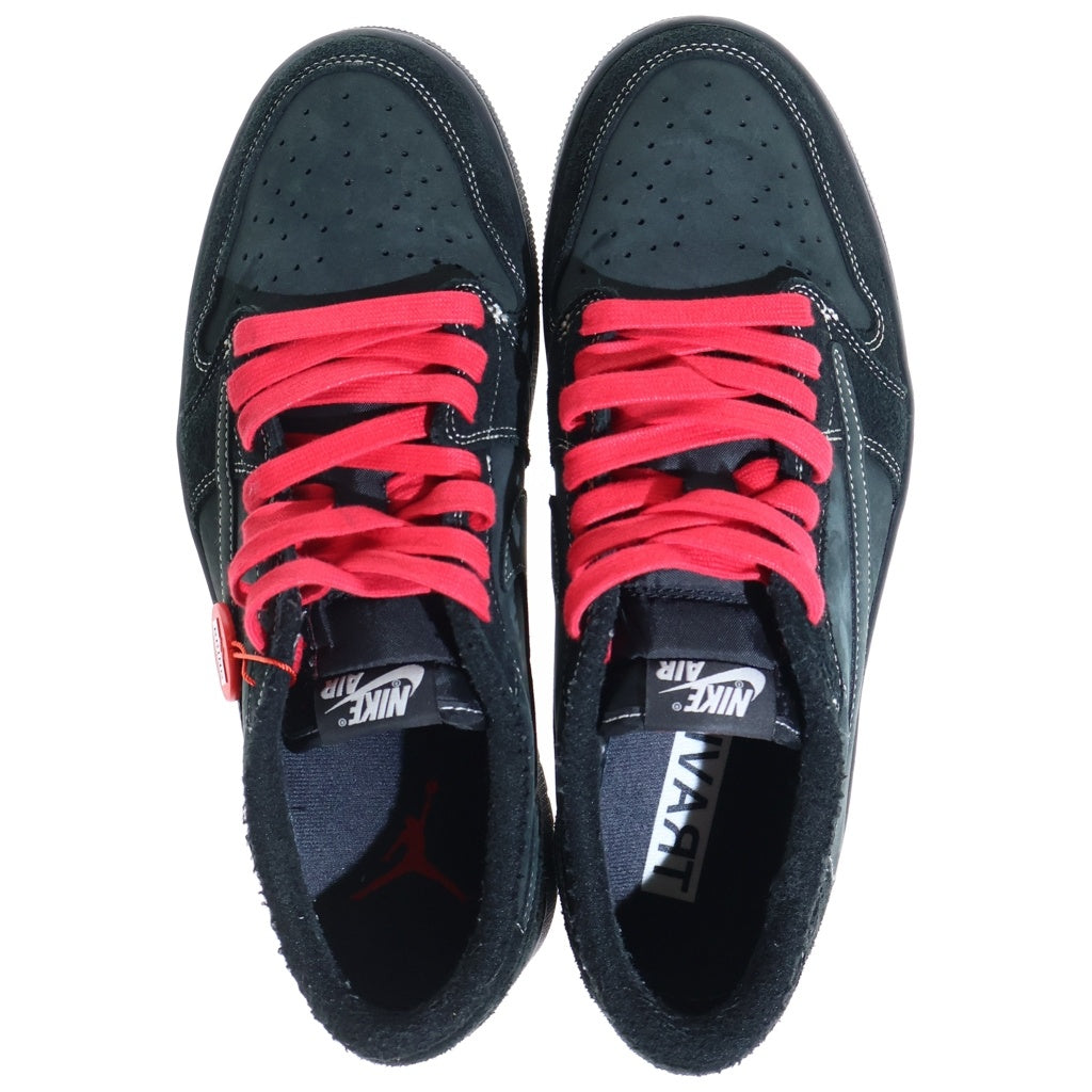NIKE(ナイキ) ×TRAVIS SCOTT AIR JORDAN 1 LOW OG SP BLACK PHANTOM トラヴィススコット エアジョーダン ブラックファントム ローカットスニーカー ブラック US10.5/28.5cm DM7866-001