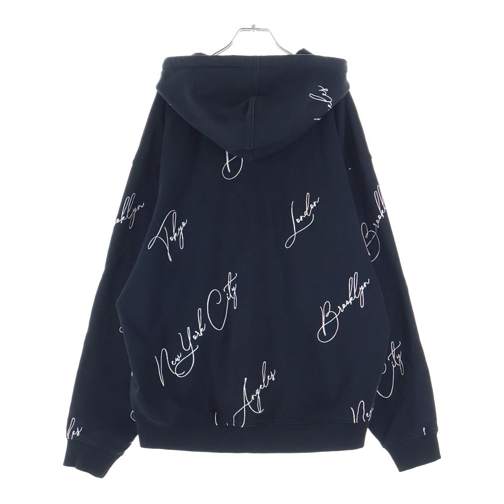 KITH(キス) 21AW City Script Hoodie シティ スクリプト フーディー スウェット プルオーバー パーカー ブラックKHM030347