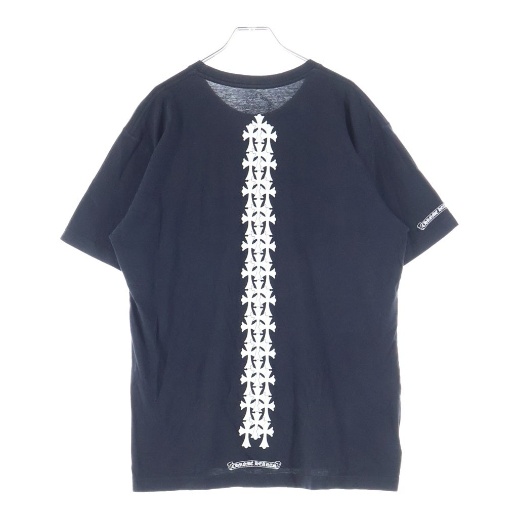 CHROME HEARTS(クロムハーツ) Cemetery Cross Tire Track Tee セメタリークロスタイヤトラック 半袖 クルーネック Tシャツ ブラック