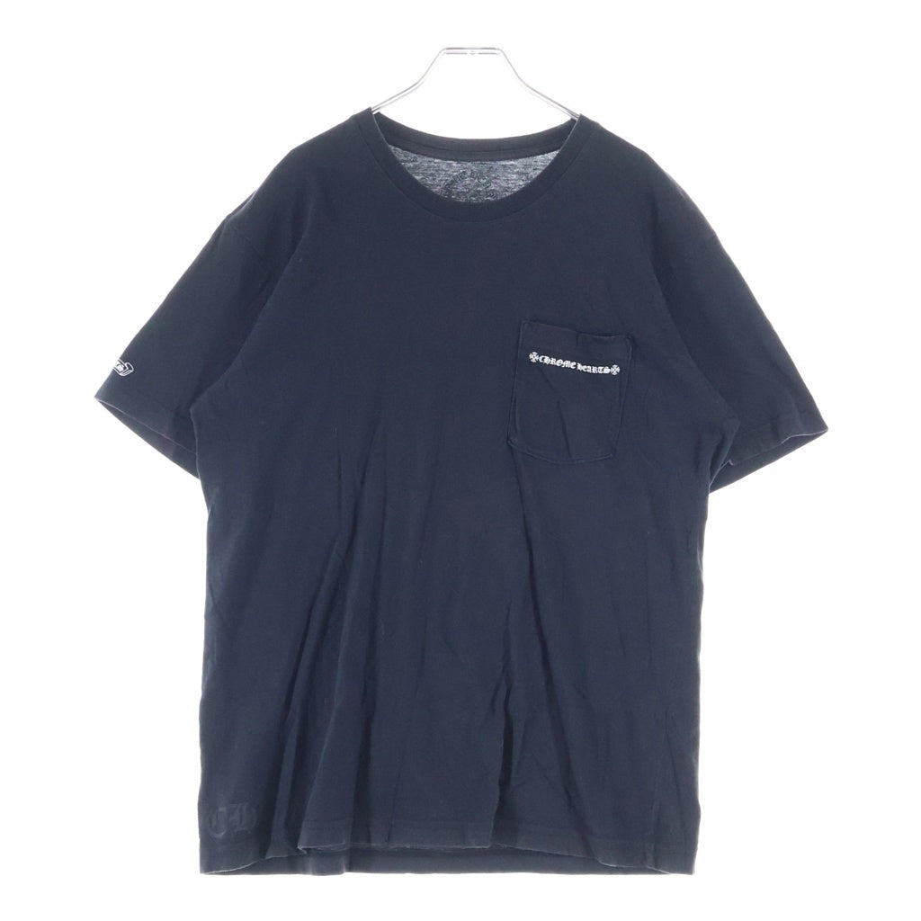 CHROME HEARTS(クロムハーツ) Cemetery Cross Tire Track Tee セメタリークロスタイヤトラック 半袖 クルーネック Tシャツ ブラック