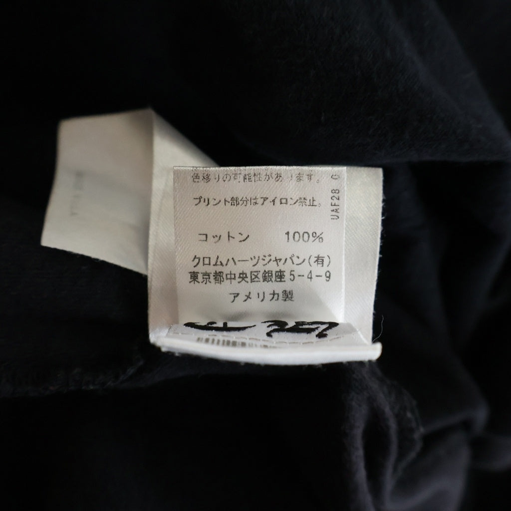 CHROME HEARTS(クロムハーツ) Cemetery Cross Tire Track Tee セメタリークロスタイヤトラック 半袖 クルーネック Tシャツ ブラック