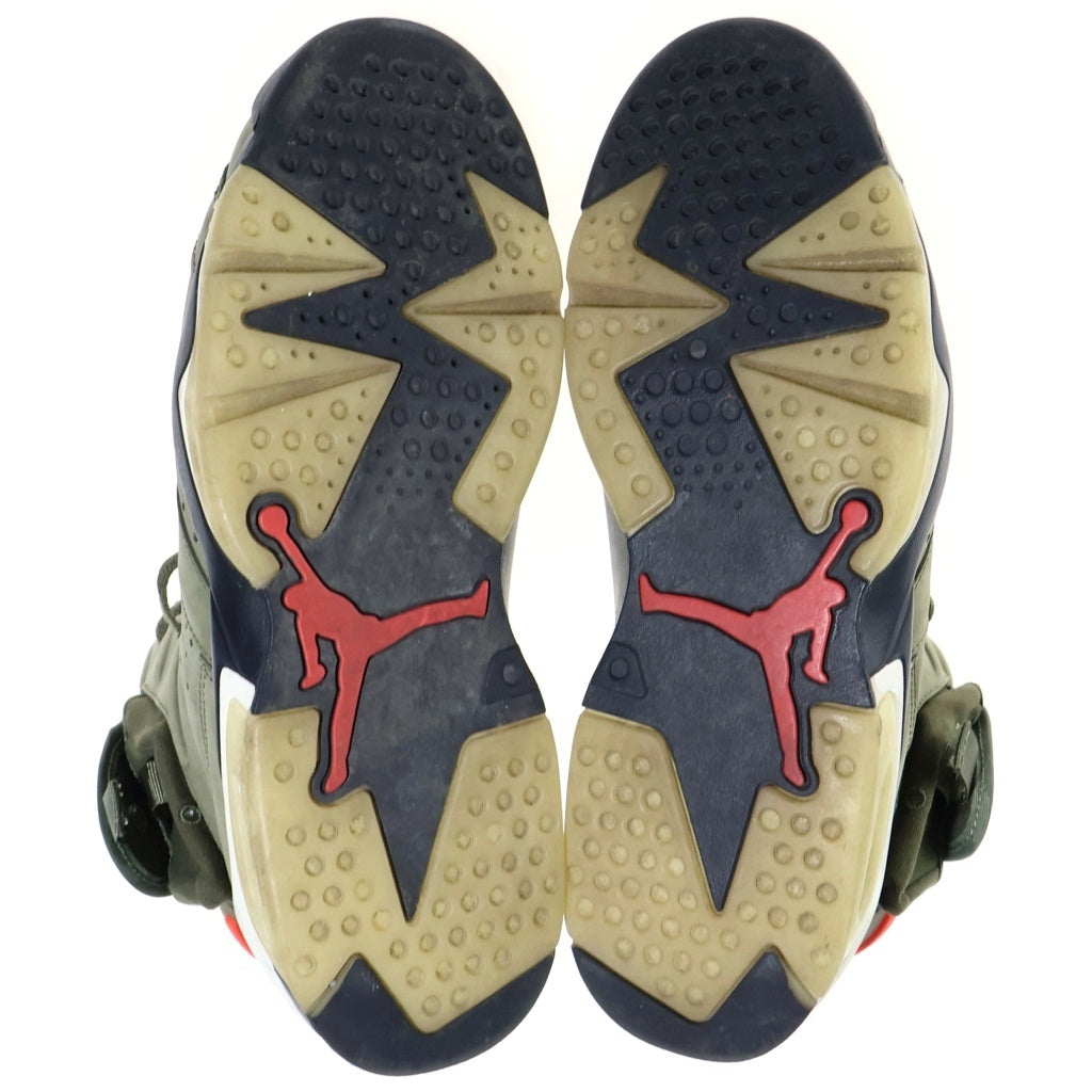 NIKE(ナイキ) ×TRAVIS SCOTT AIR JORDAN 6 RETRO SP トラヴィス スコット エアジョーダン6 ハイカットスニーカー カーキ US10.5/28.5cm CN1084-200