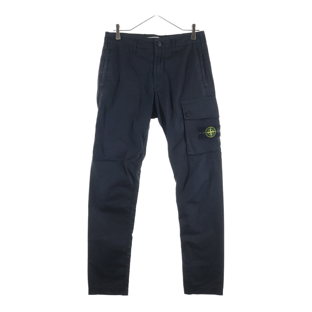 STONE ISLAND(ストーンアイランド) Single Pocket Gabardine Cargo Pant シングルポケット ギャバジン カーゴパンツ ブラック 771531410