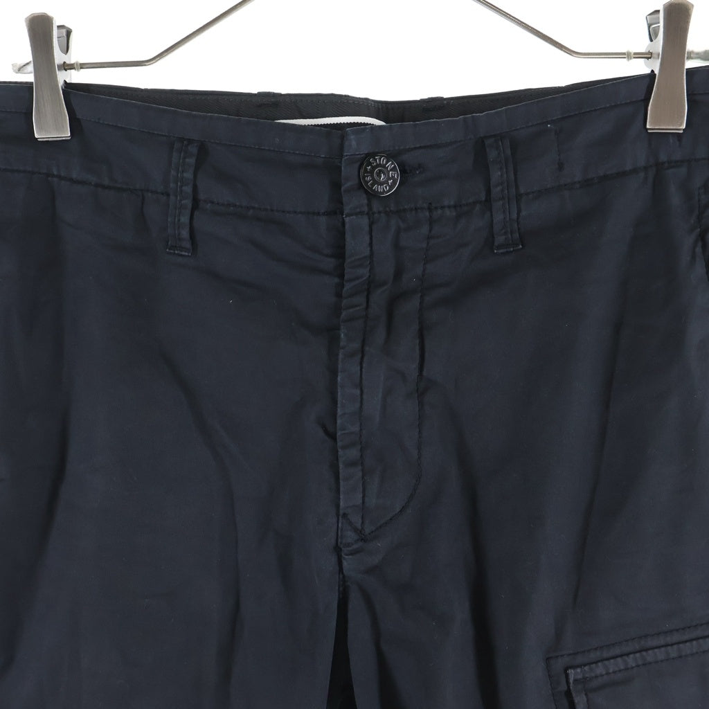 STONE ISLAND(ストーンアイランド) Single Pocket Gabardine Cargo Pant シングルポケット ギャバジン カーゴパンツ ブラック 771531410