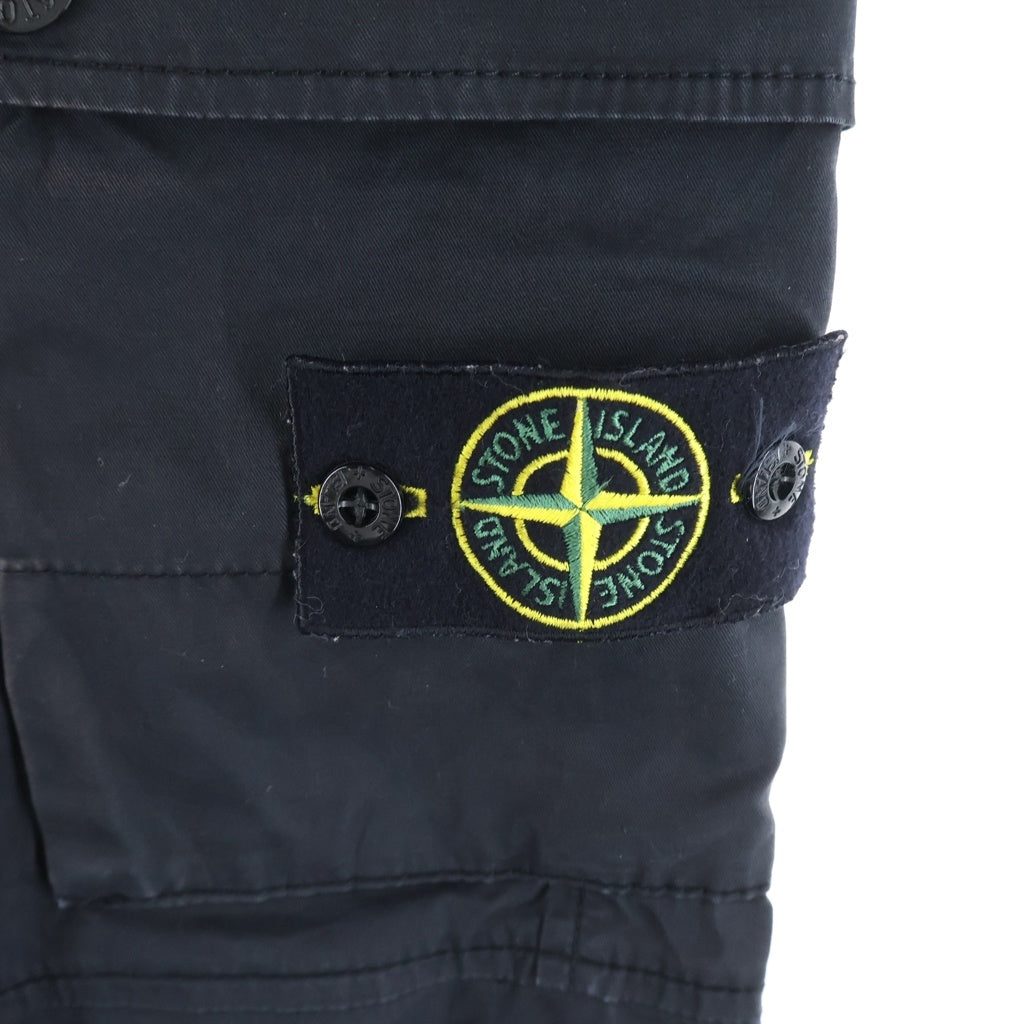 STONE ISLAND(ストーンアイランド) Single Pocket Gabardine Cargo Pant シングルポケット ギャバジン カーゴパンツ ブラック 771531410