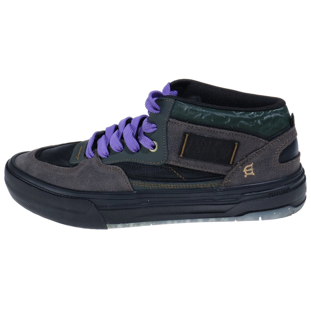 VANS(ヴァンズ) ×Evisen Skateboards Skate Half Cab Wafflecup ×エビセンスケートブランド スケート ハーフキャブ ワッフルカップ ミドルカットスニーカー ブラック VN000D9ZEAQ