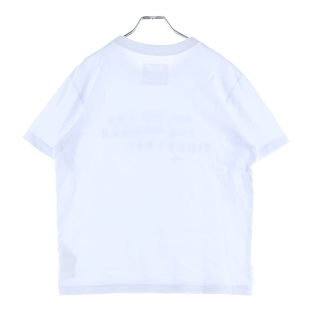Sacai(サカイ) 25SS Flock Print T-Shirt フロッキープリント フロックスローガン 半袖 Tシャツ カットソー ホワイト 25-0977S