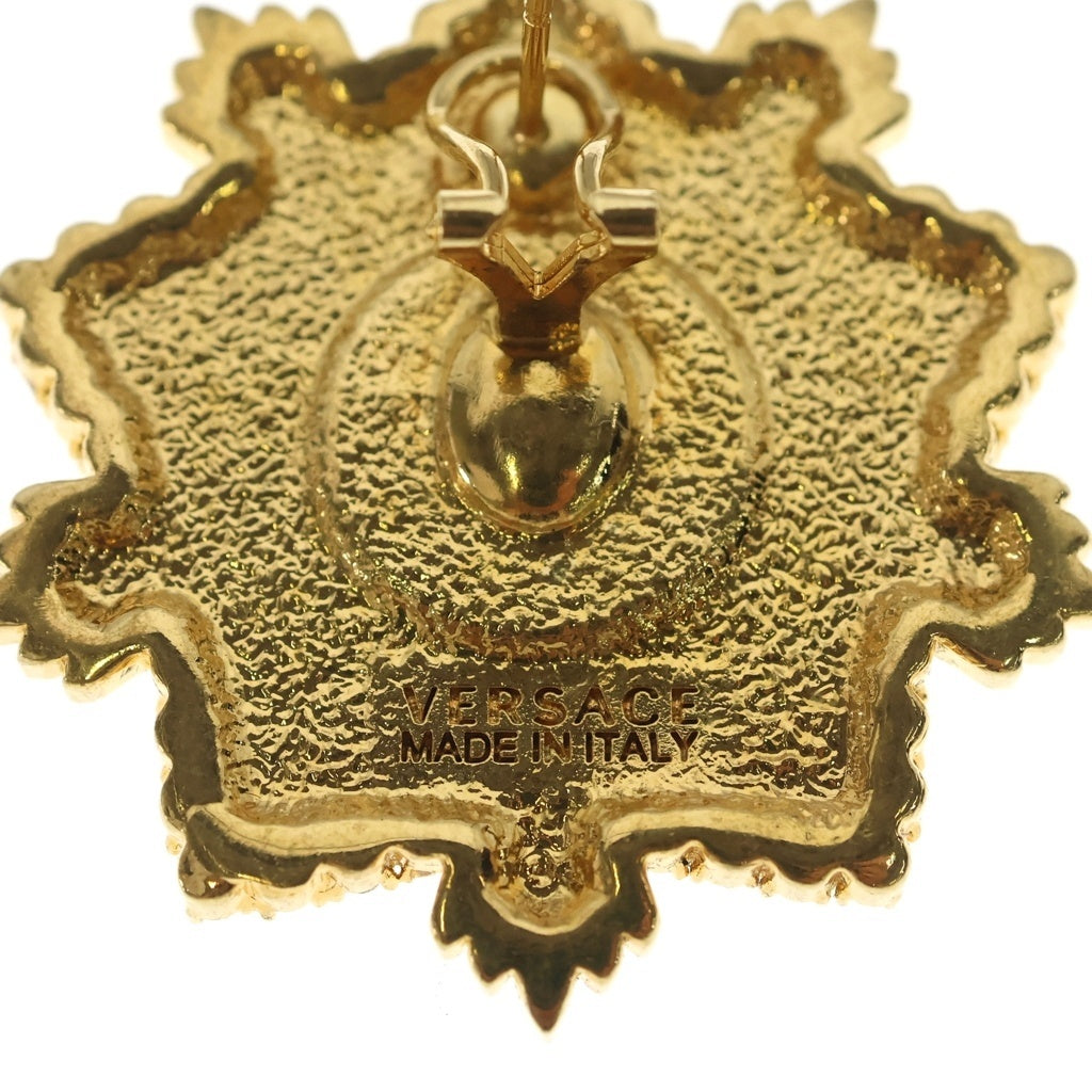 VERSACE(ヴェルサーチ) Starburst Medusa クリスタル・ゴールドトーン イヤリング ゴールド DG2H366 レディース