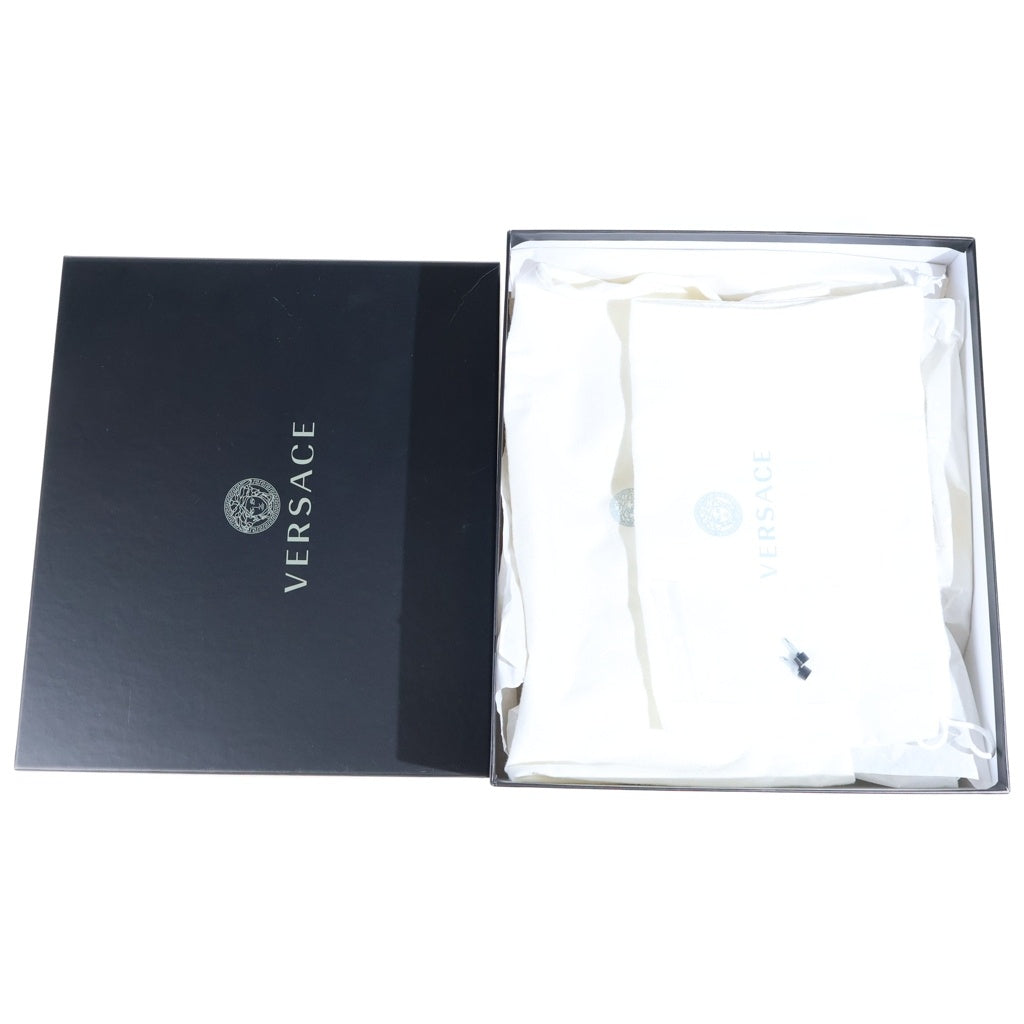 VERSACE(ヴェルサーチ) メデューサ レザー サンダル ヒール ブラック DSR986P レディース