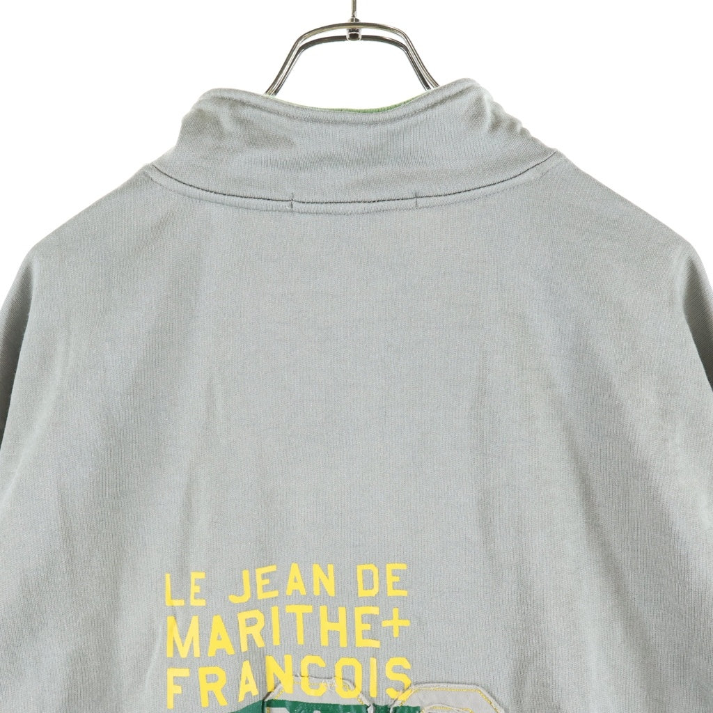 NO BRAND(ノーブランド) MARITHE + FRANCOIS GIRBAUD 90S ロゴ エンブロイド ジップ アップ トラック ジャケット グレー