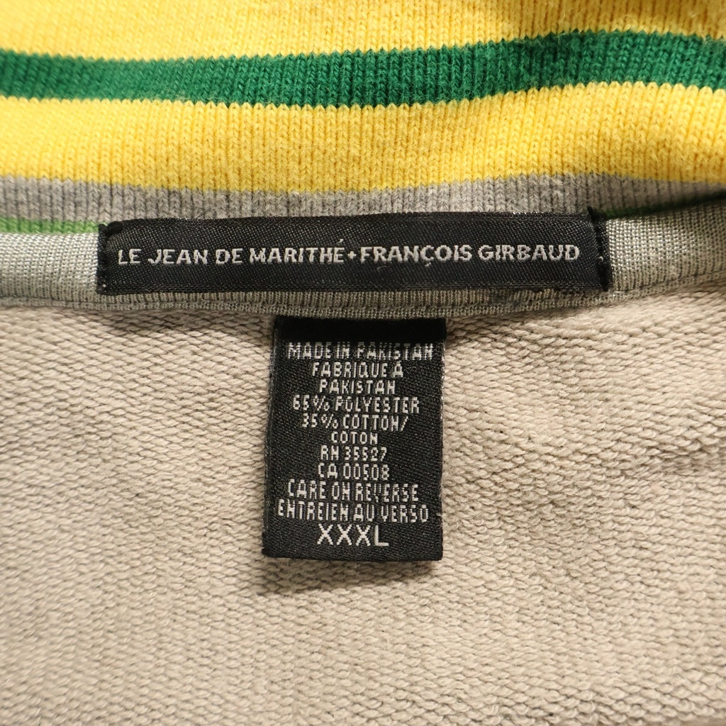 NO BRAND(ノーブランド) MARITHE + FRANCOIS GIRBAUD 90S ロゴ エンブロイド ジップ アップ トラック ジャケット グレー