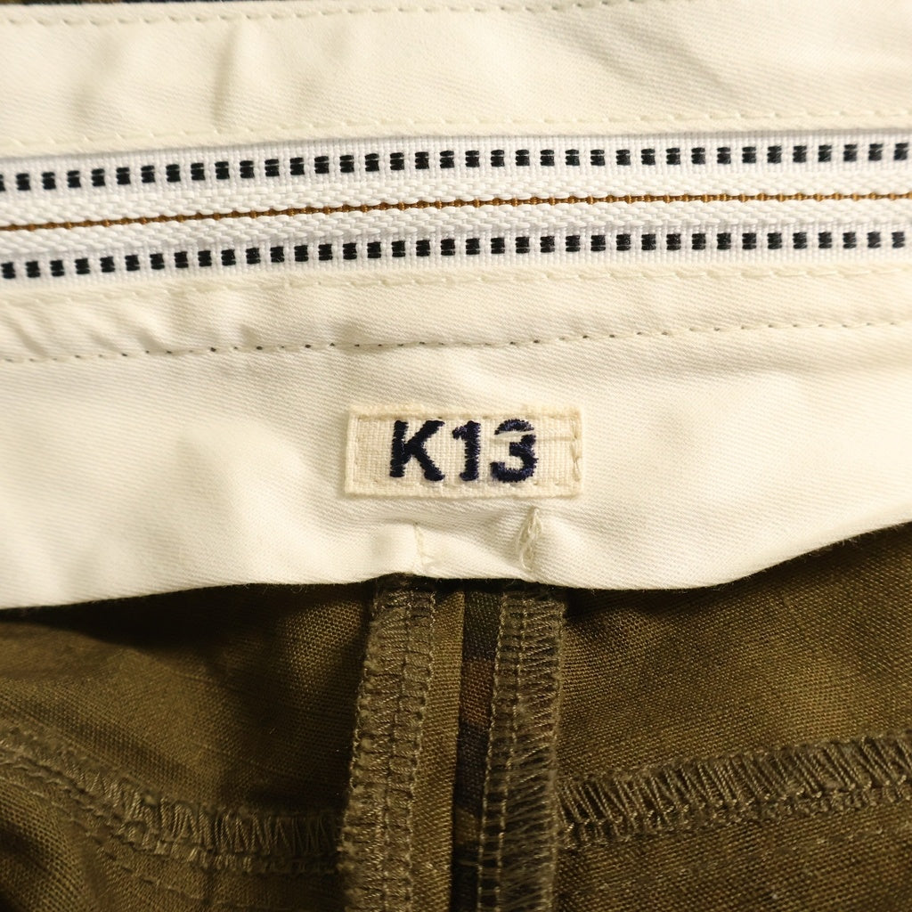 KHOKI(コッキ) GATHER CAMO PANTS ギャザーカモパンツ ワイド カモ柄 パンツ カーキ 25fw-p-10