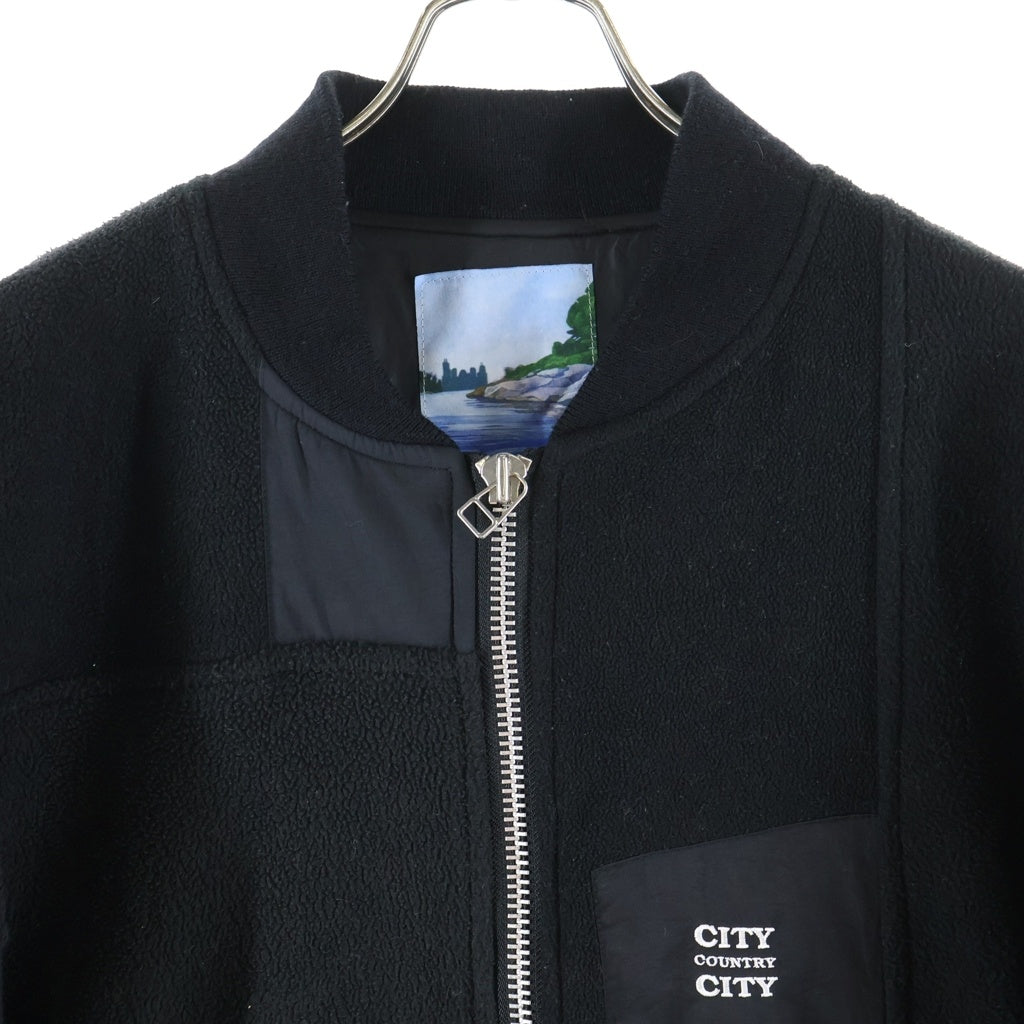 OLD PARK(オールドパーク) COUNTRY CITY フリース 再構築 MA-1 フライト ジャケット ブラック