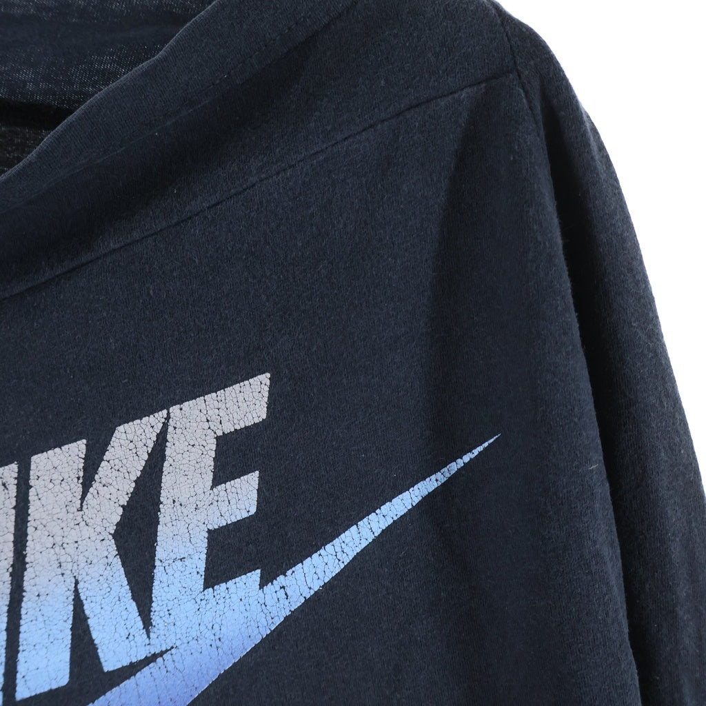 OLD PARK(オールドパーク) ×NIKE 再構築 ロゴ プリント 長袖 Tシャツ カットソー ブラック