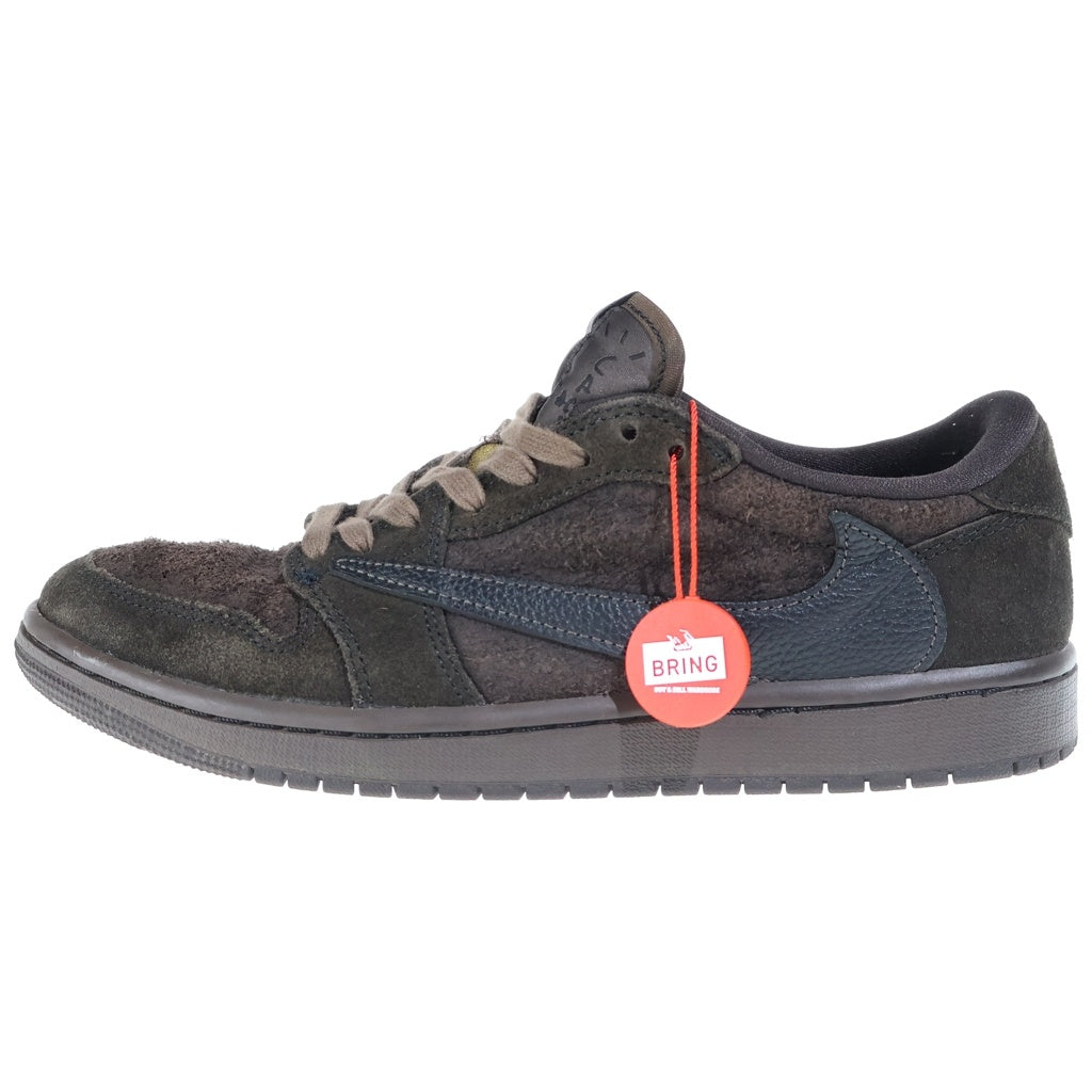 NIKE(ナイキ) ×TRAVIS SCOTT AIR JORDAN 1 LOW OG SP VELVET BROWN トラヴィススコット エアジョーダン1 ベルベットブラウン ローカットスニーカー ブラウン US8/26cm DM7866-202