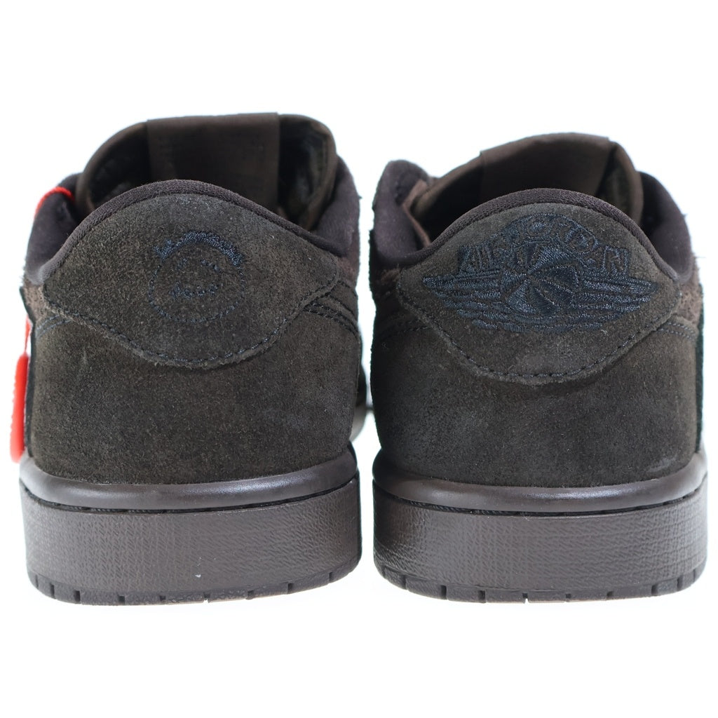 NIKE(ナイキ) ×TRAVIS SCOTT AIR JORDAN 1 LOW OG SP VELVET BROWN トラヴィススコット エアジョーダン1 ベルベットブラウン ローカットスニーカー ブラウン US8/26cm DM7866-202