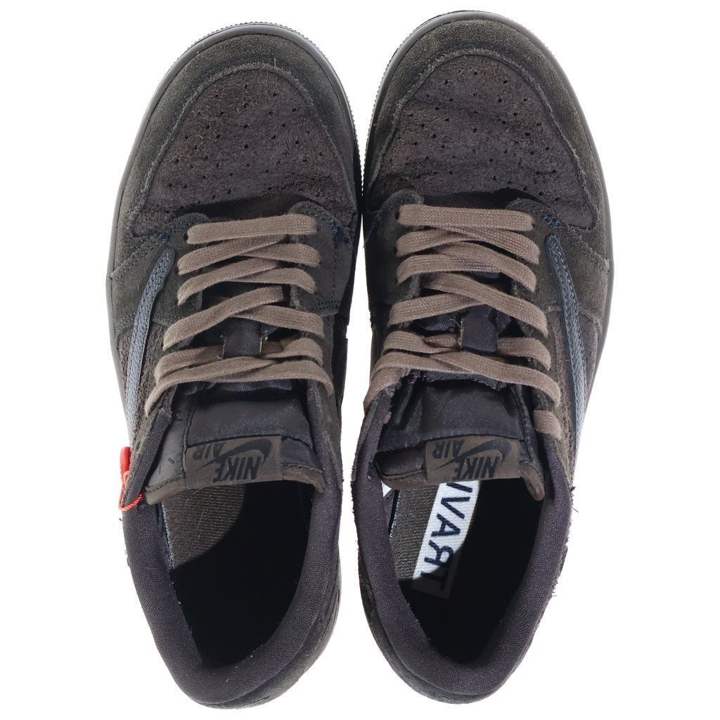 NIKE(ナイキ) ×TRAVIS SCOTT AIR JORDAN 1 LOW OG SP VELVET BROWN トラヴィススコット エアジョーダン1 ベルベットブラウン ローカットスニーカー ブラウン US8/26cm DM7866-202