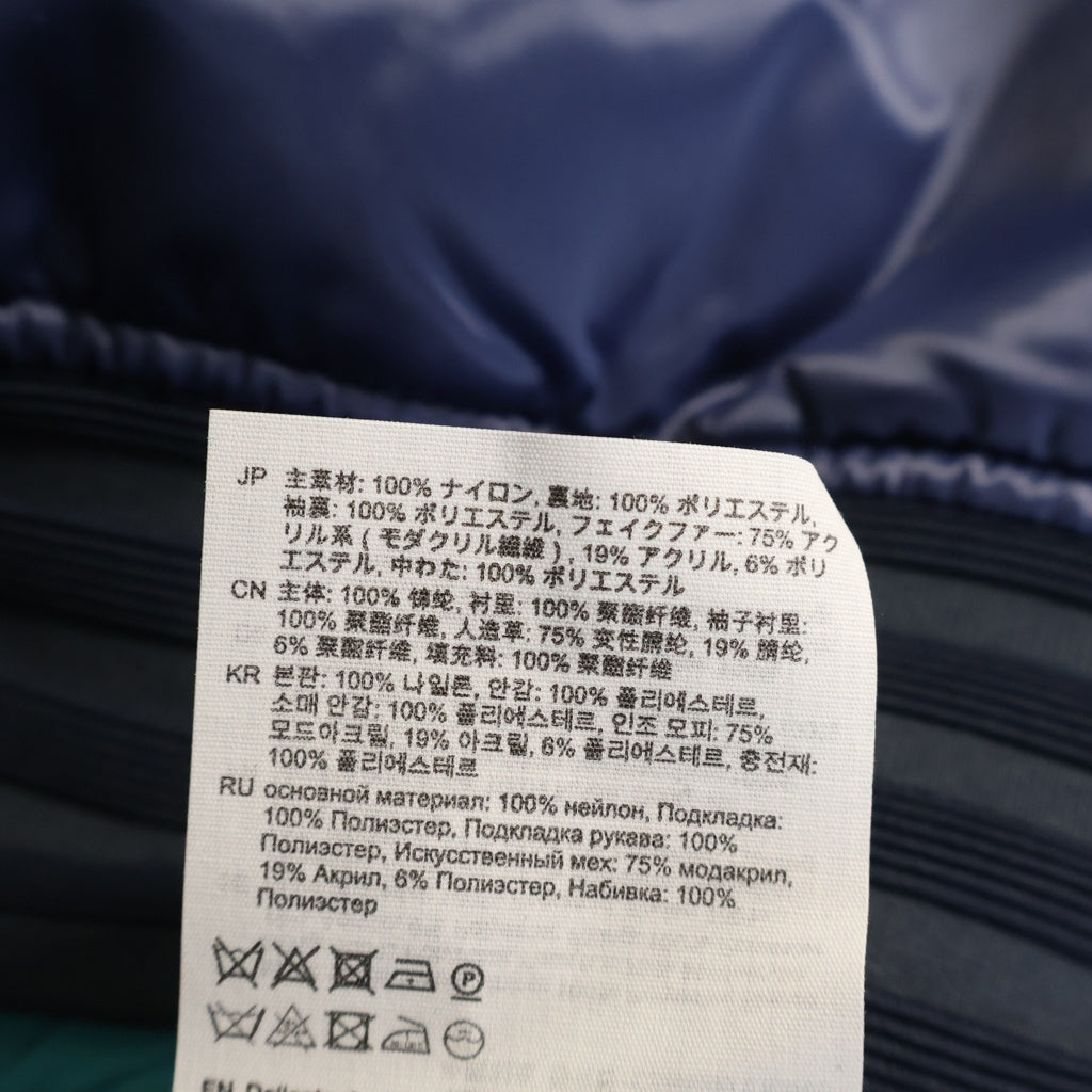 Acne Studios(アクネ ストゥディオズ) 23AW ファー付き フーデットジップアップボンバージャケット ブルゾン ブルー FN-MN-OUTW000962