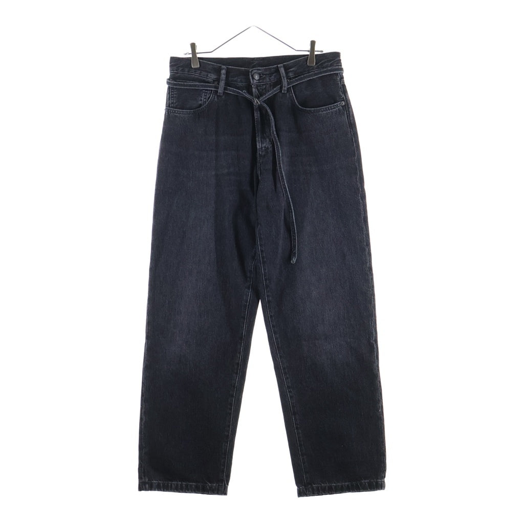 Acne Studios(アクネ ストゥディオズ) ボタンフライ ルーズフィット ストレートジーンズ デニムパンツ ブラック C00033