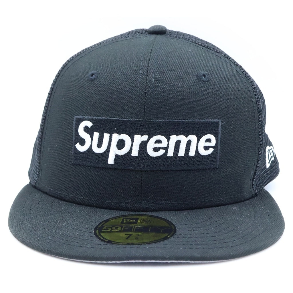 SUPREME(シュプリーム) 23SS ×NEW ERA BOX Logo Mesh Back Cap ボックス ロゴ メッシュ キャップ 帽子 ブラック