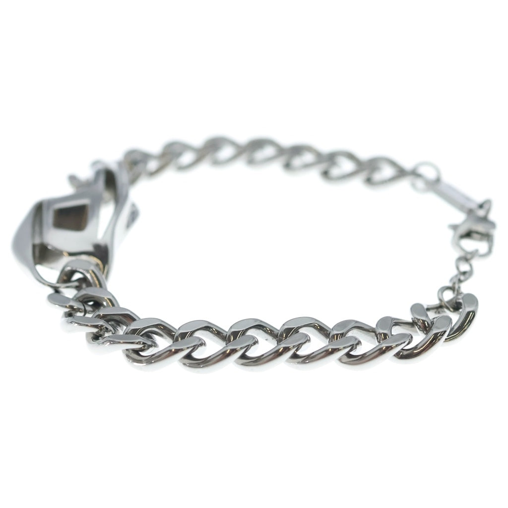 DIESEL(ディーゼル) Dロゴ ステンレスチェーンブレスレット シルバー DX1413 レディース