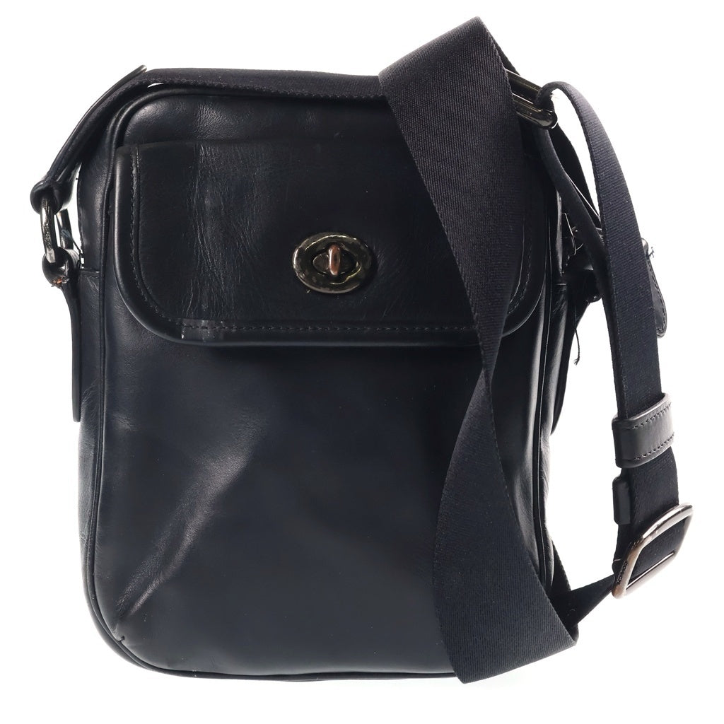 COACH(コーチ) ヘリテージ レザー ショルダーバッグ ブラック レディース