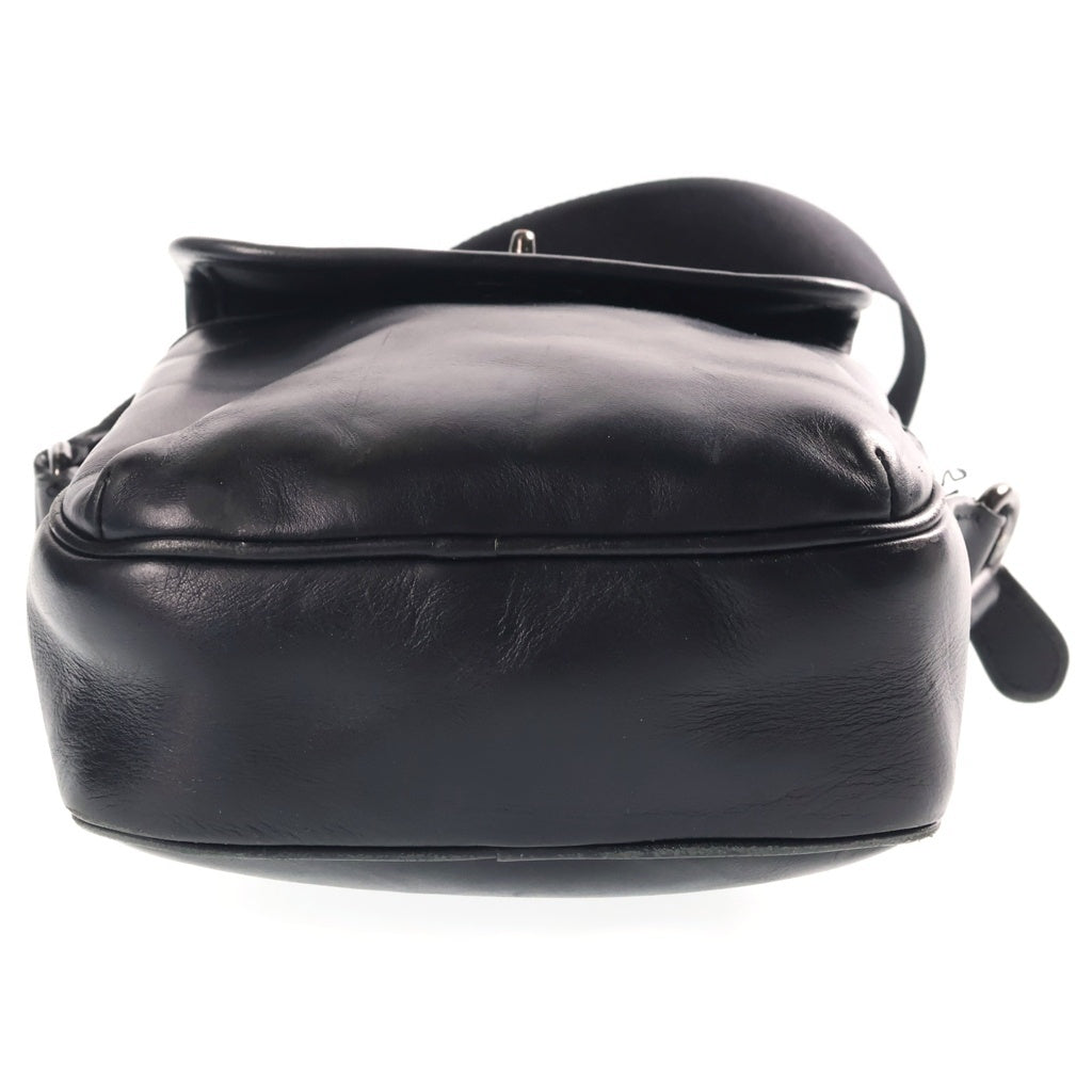 COACH(コーチ) ヘリテージ レザー ショルダーバッグ ブラック レディース