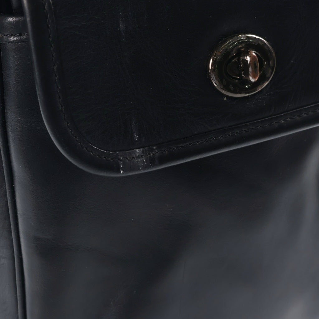 COACH(コーチ) ヘリテージ レザー ショルダーバッグ ブラック レディース