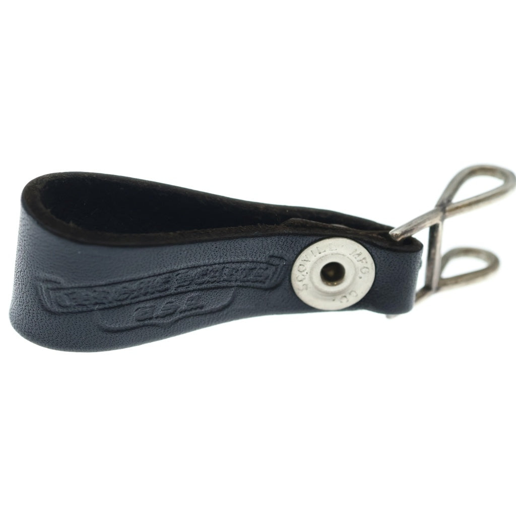 CHROME HEARTS(クロムハーツ) BELT LOOP BSフレアボタンレザーベルトループ シルバー/ブラック BCA401