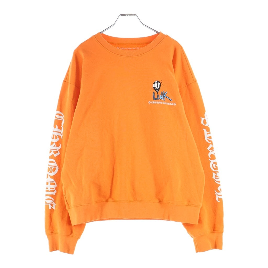 CHROME HEARTS(クロムハーツ) ×MATTY BOY PPO LINK BUILD SWTSHRT マッティボーイ リンクビルド バックプリントクルーネックスウェットトレーナー オレンジ