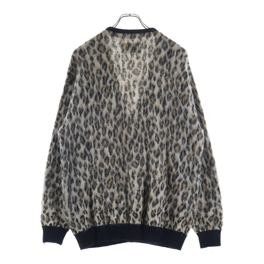 WACKO MARIA(ワコマリア) LEOPARD MOHAIR CARDIGAN レオパード柄 モヘア混 カーディガン ブラウン