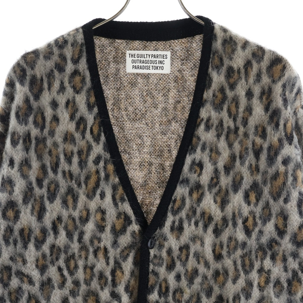 WACKO MARIA(ワコマリア) LEOPARD MOHAIR CARDIGAN レオパード柄 モヘア混 カーディガン ブラウン