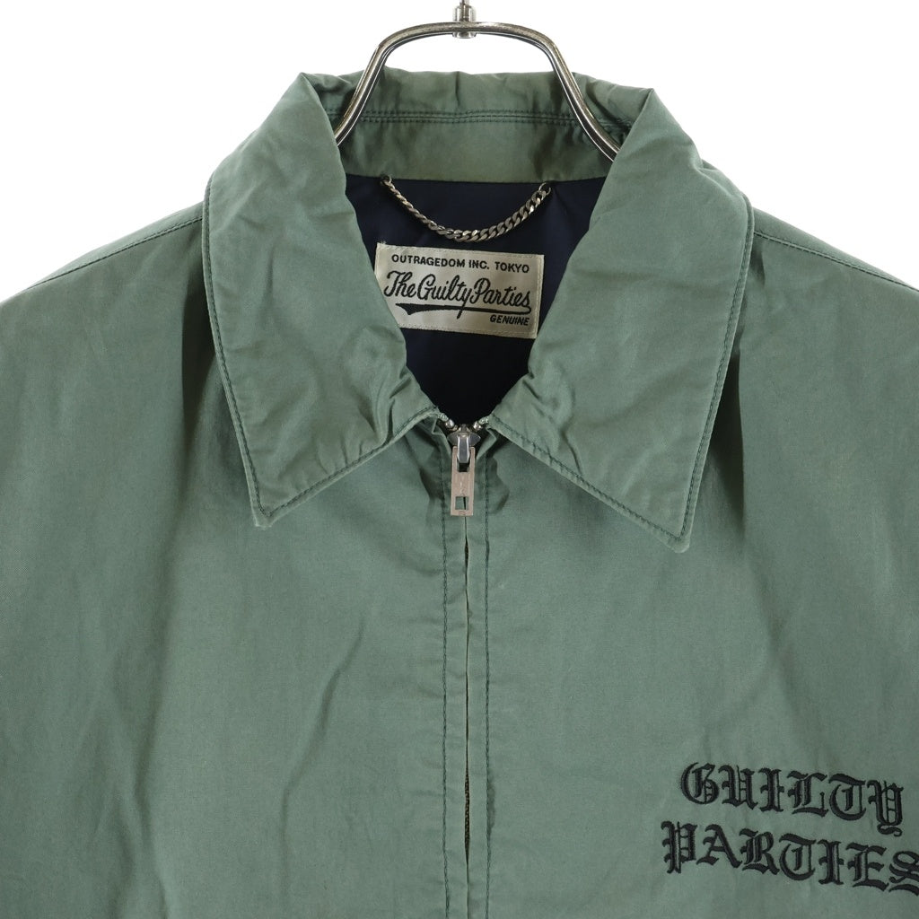 WACKO MARIA(ワコマリア) 50's TYPE-2 JACKET ロゴエンブロイダリー ジップアップジャケット カーキ