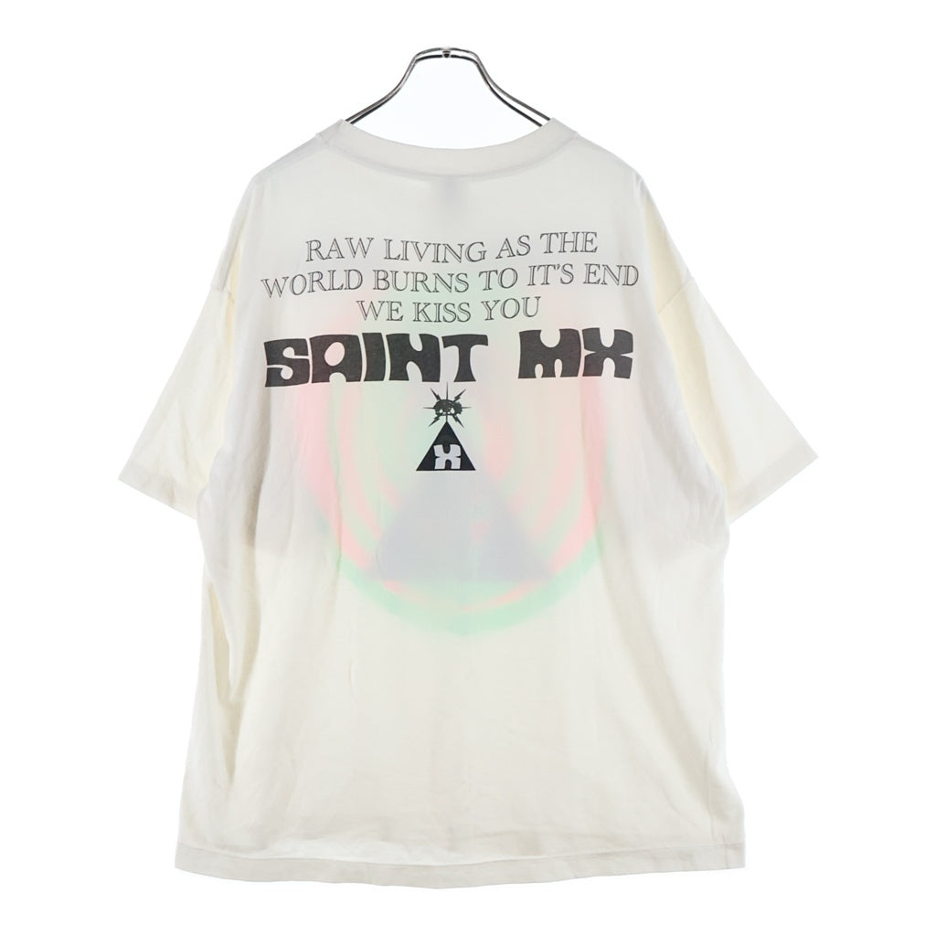 SAINT MICHAEL(セントマイケル) 25SS SAINT MX SS TEE WHITE ヴィンテージ加工 半袖カットソー Tシャツ ホワイト SM-HR8-0000-018