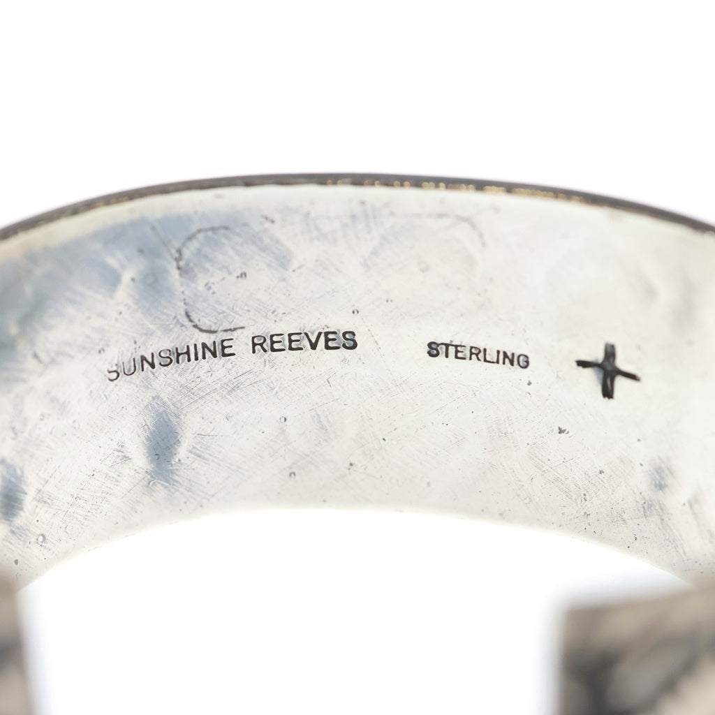 SUNSHINE REEVES(サンシシャイン リーブス) BEAMS BOY別注 Stamp Brace ビームスボーイ スタンプバングル ブレスレット レディース ナバホ族 シルバー