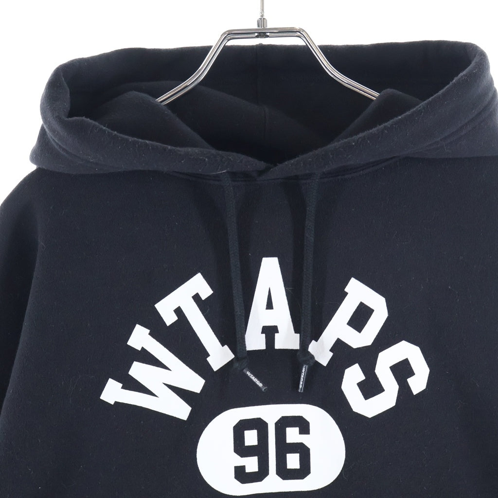 WTAPS(ダブルタップス) 24AW x Champion Academy Hooded チャンピオン アカデミー フーディー スウェット プルオーバーパーカー ブラック 242HBCHD-CSM04S