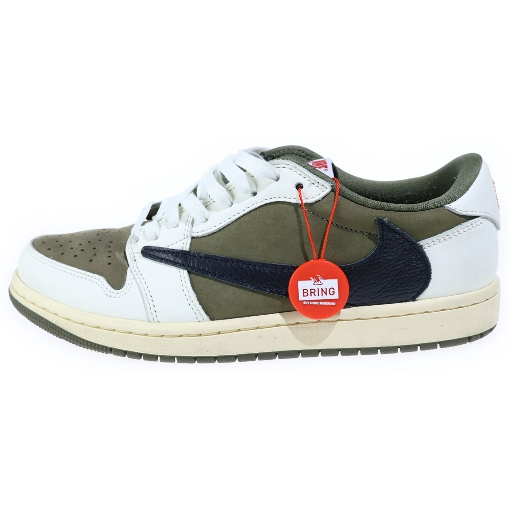 NIKE(ナイキ) ×TAVIS SCOTT AIR JORDAN1 LOW OG SP エアジョーダン1 ローカットスニーカー カーキ US8.5/26.5cm DM7866-200