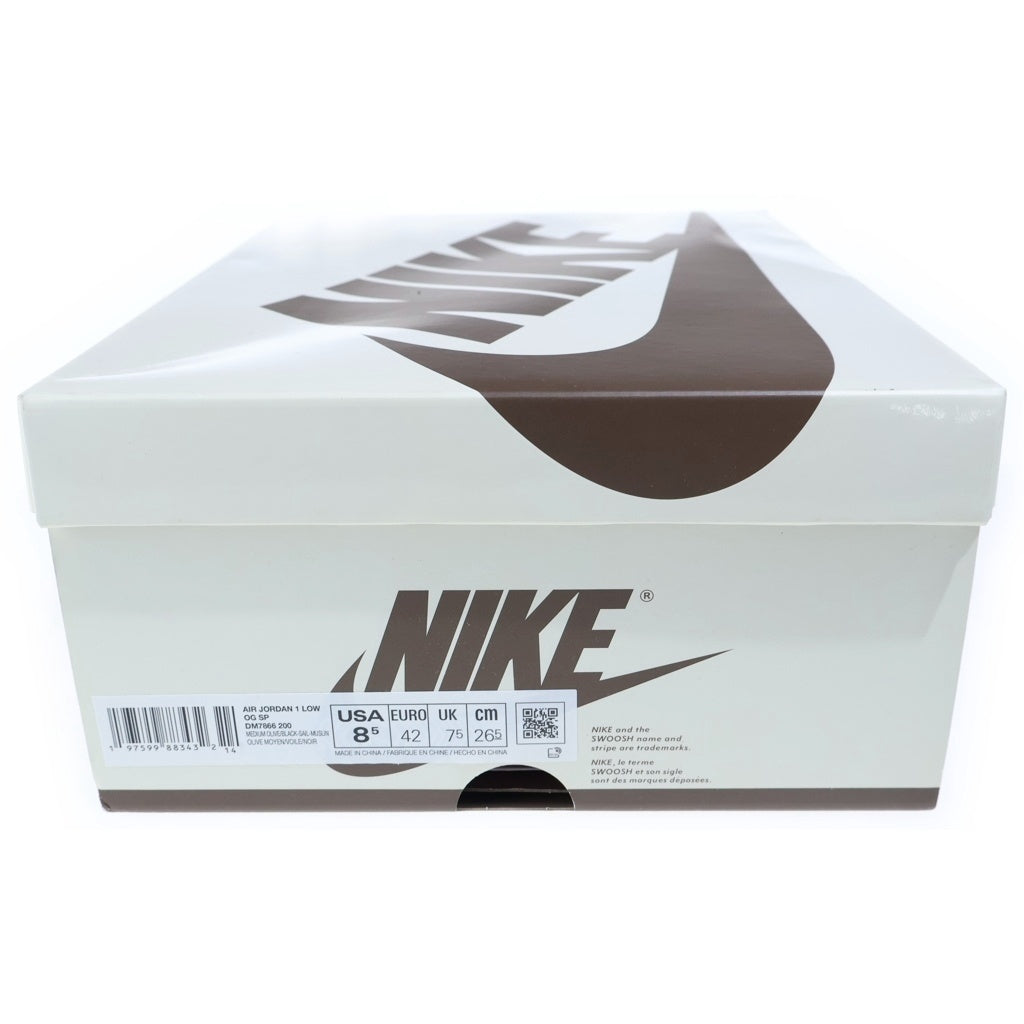 NIKE(ナイキ) ×TAVIS SCOTT AIR JORDAN1 LOW OG SP エアジョーダン1 ローカットスニーカー カーキ US8.5/26.5cm DM7866-200