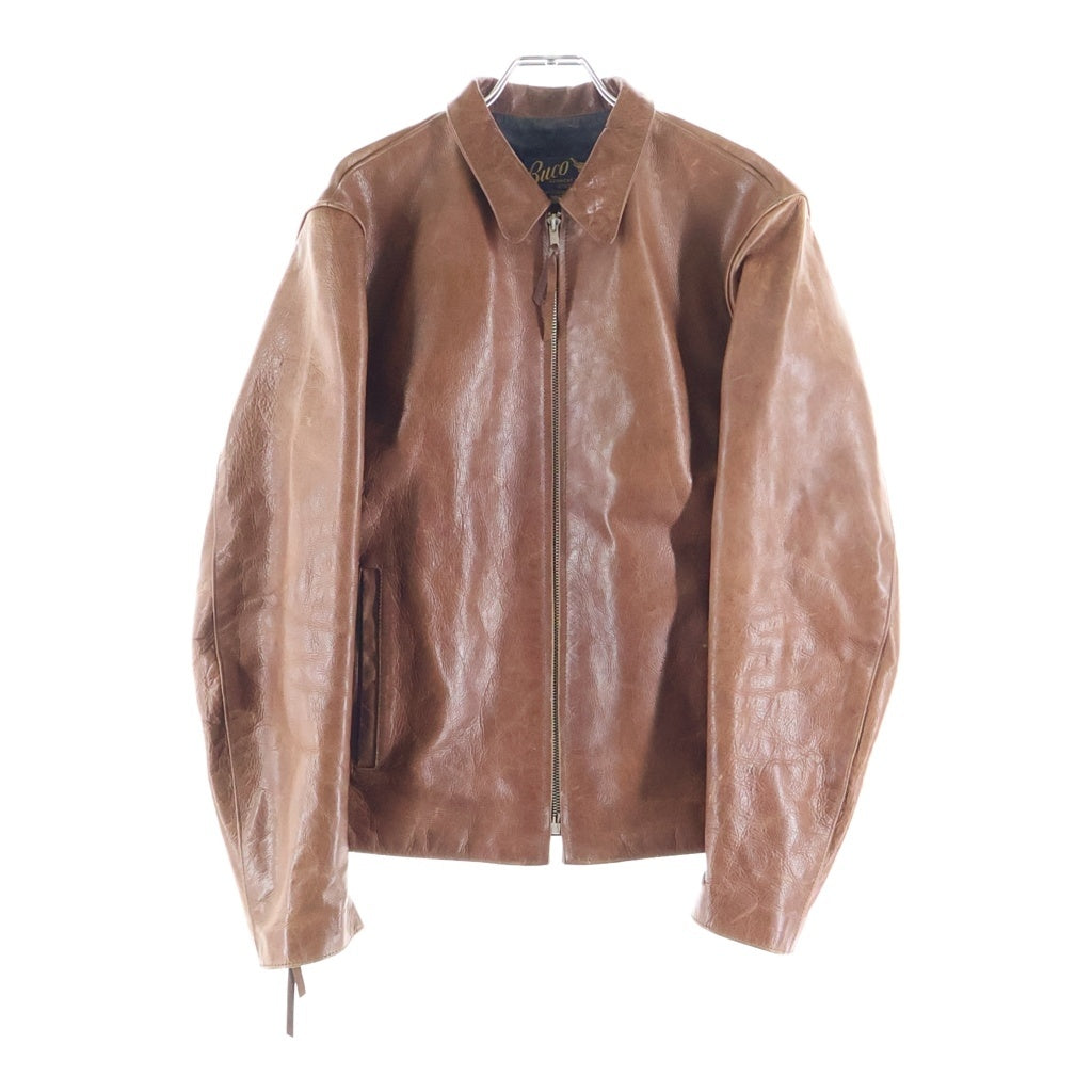THE REAL McCOY'S(ザリアルマッコイ) × BUCO STYLE KING ブコ スタイル キング ホースハイド シングル レザー ジャケット ブラウン